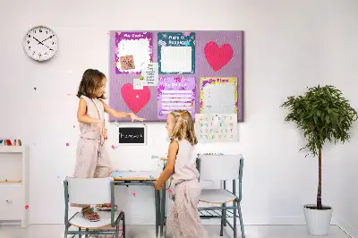 Cork memo board Monster notes