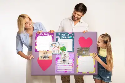 Cork memo board Monster notes