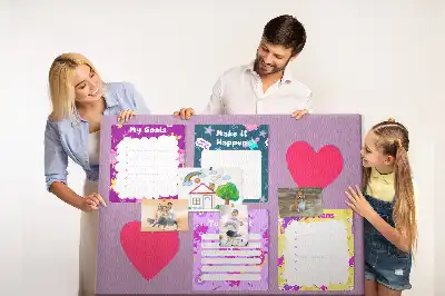 Cork memo board Monster notes