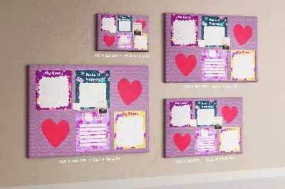 Cork memo board Monster notes