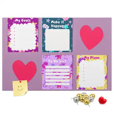 Cork memo board Monster notes