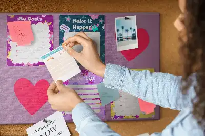 Cork memo board Monster notes