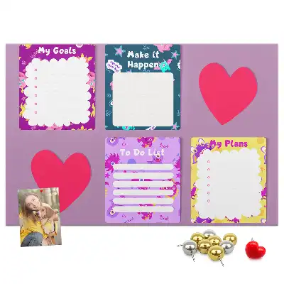 Cork memo board Monster notes
