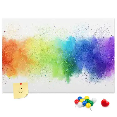 Abstract Rainbow Printed Cork Board