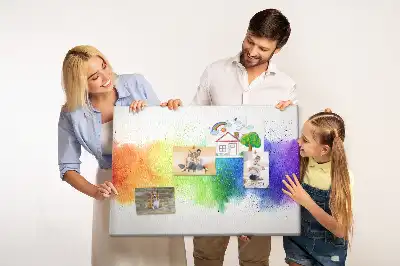 Abstract Rainbow Printed Cork Board