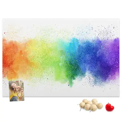 Abstract Rainbow Printed Cork Board