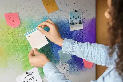 Abstract Rainbow Printed Cork Board