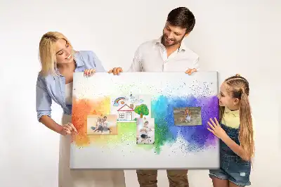 Abstract Rainbow Printed Cork Board