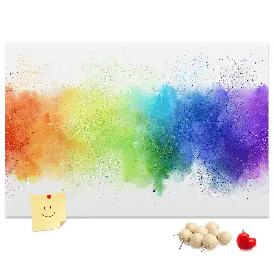 Abstract Rainbow Printed Cork Board