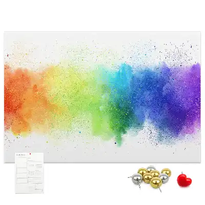 Abstract Rainbow Printed Cork Board