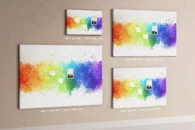 Abstract Rainbow Printed Cork Board