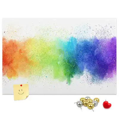 Abstract Rainbow Printed Cork Board