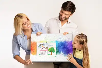 Abstract Rainbow Printed Cork Board