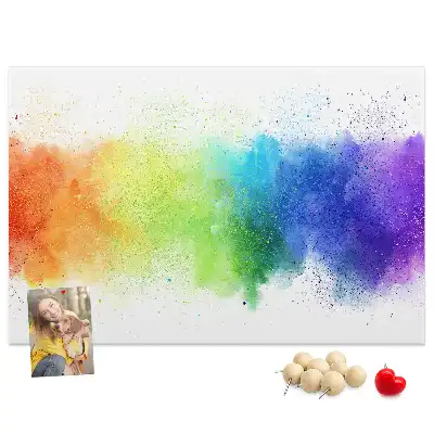 Abstract Rainbow Printed Cork Board