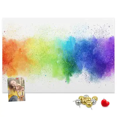 Abstract Rainbow Printed Cork Board