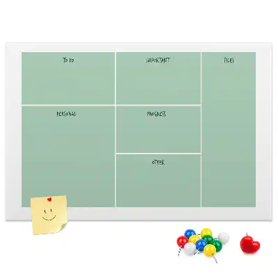 Printed Cork Memo Board Office organizer