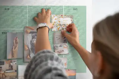 Printed Cork Memo Board Office organizer