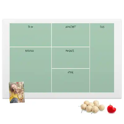 Printed Cork Memo Board Office organizer