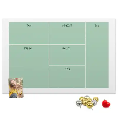 Printed Cork Memo Board Office organizer