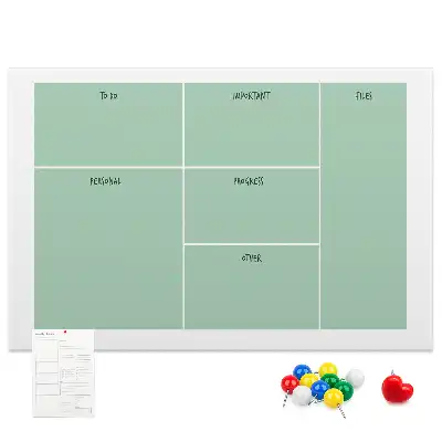 Printed Cork Memo Board Office organizer