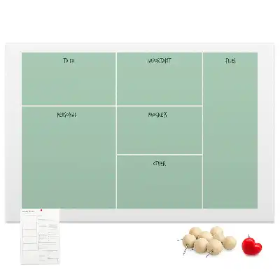 Printed Cork Memo Board Office organizer