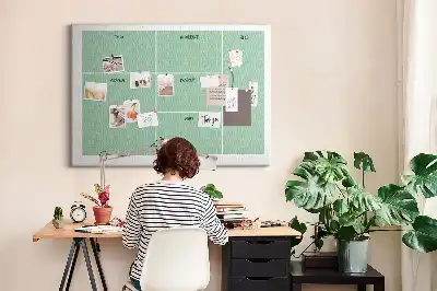 Printed Cork Memo Board Office organizer