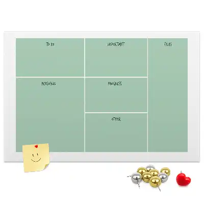 Printed Cork Memo Board Office organizer