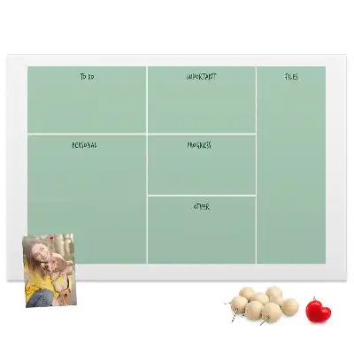 Printed Cork Memo Board Office organizer