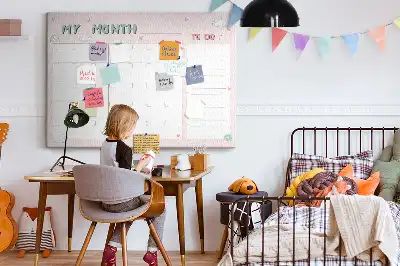 Printed Cork Monthly Planner Memo Board for Kids