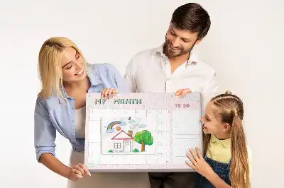 Printed Cork Monthly Planner Memo Board for Kids
