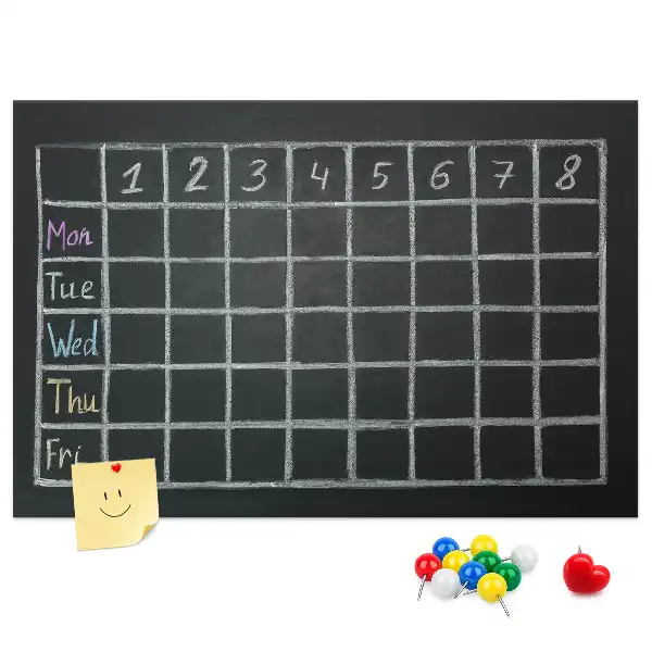Cork memo board for lesson plans