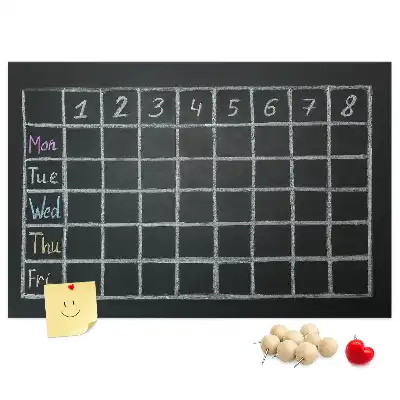 Cork memo board for lesson plans