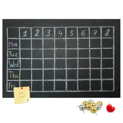 Cork memo board for lesson plans