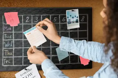 Cork memo board for lesson plans