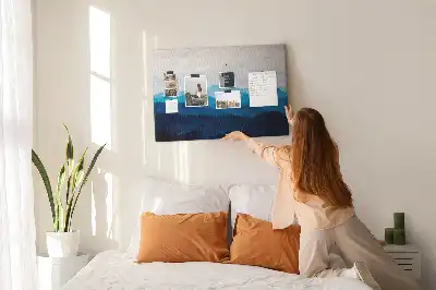 Watercolor Mountains Printed Cork Board