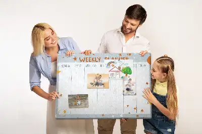 Printed Cork Memo Board Weekly planner