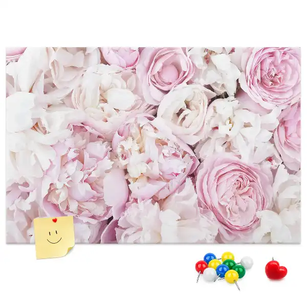 Decorative floral cork memo board