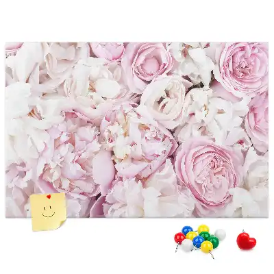 Decorative floral cork memo board