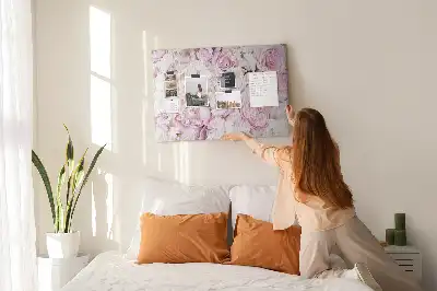 Decorative floral cork memo board