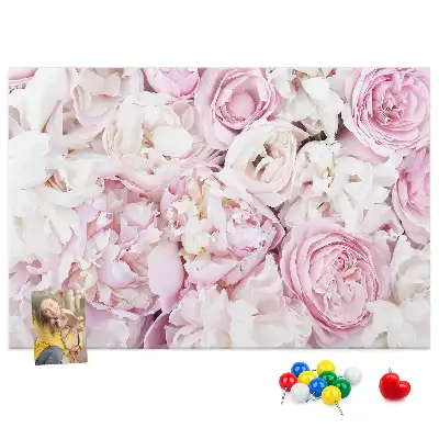 Decorative floral cork memo board