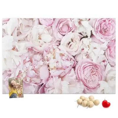 Decorative floral cork memo board