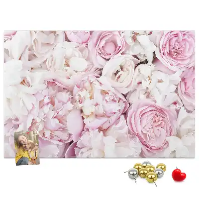Decorative floral cork memo board