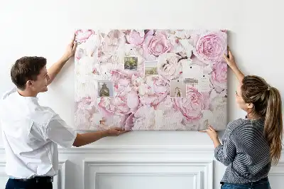 Decorative floral cork memo board