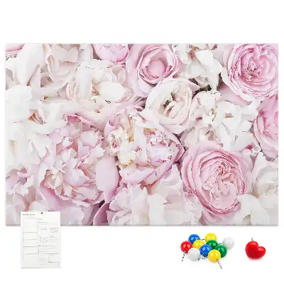 Decorative floral cork memo board