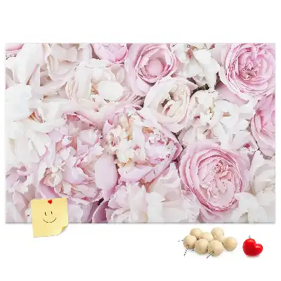 Decorative floral cork memo board