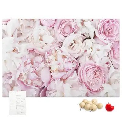 Decorative floral cork memo board