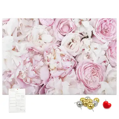 Decorative floral cork memo board