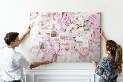 Decorative floral cork memo board