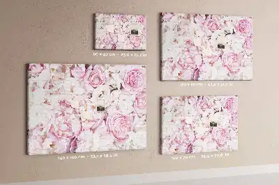 Decorative floral cork memo board