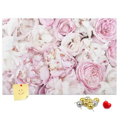 Decorative floral cork memo board